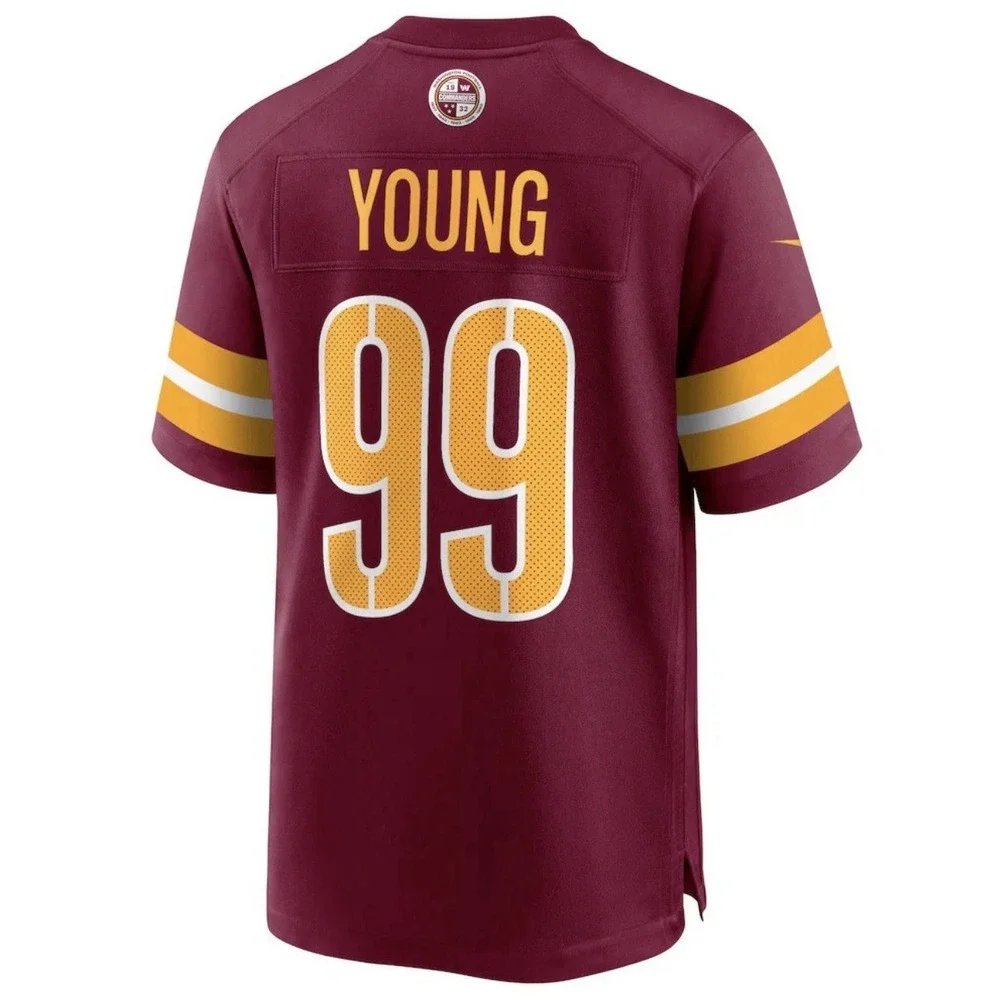 Nike Washington Commanders Chase Young #99 Home Red Game Jersey Men's L
